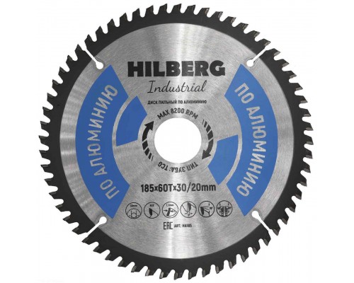 Диск пильный Hilberg Industrial Алюминий 185*30/20*60Т HA185