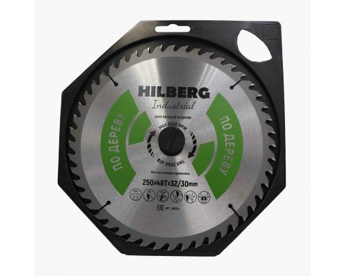 Диск пильный Hilberg Industrial Дерево 250*32/30*48Т HW254