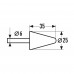 Шарошка абразивная конус, 35х25х6мм, (шт.)