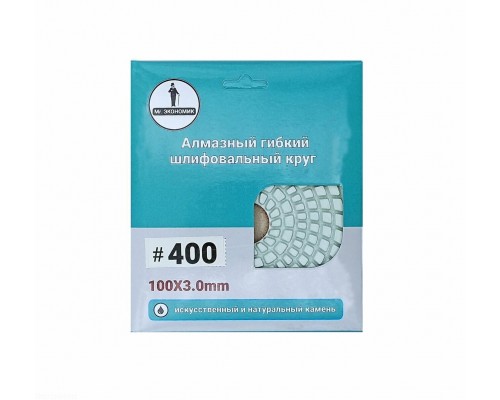 Алмазный гибкий шлифовальный круг 'Черепашка' Mr. ЭКОНОМИК 100 № 400, 320-0400