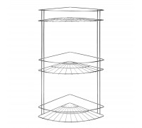 Полка для ванной угловая 3 яруса гальваника цинк,цвет хром, (шт.)