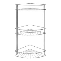 Полка для ванной угловая 3 яруса гальваника цинк,цвет хром, (шт.)