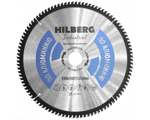 Диск пильный Hilberg Industrial Алюминий 255*30*100Т HA255