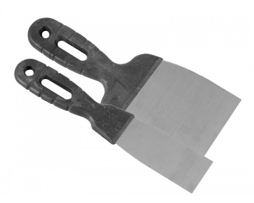Шпательная лопатка нержавеющая сталь 0,5мм, пластиковая рукоятка, 100мм, (шт.)