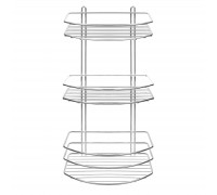 Полка для ванной овал 3 яруса гальваника цинк,цвет хром, (шт.)