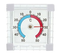 Термометр оконный наружный, биметаллический, ТББ, от -50°C до +50°C, 70x75мм, (шт.)
