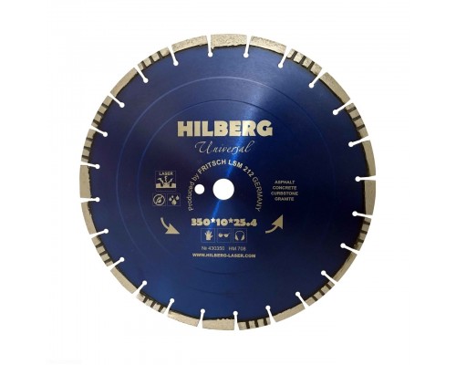 Диск алмазный отрезной 350*25,4 Hilberg Universal HM708