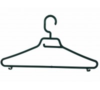 Вешалка пластиковая для одежды черная, 52-54 размер (45см), 5шт., (уп.)