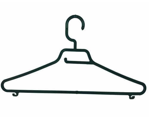Вешалка пластиковая для одежды черная, 52-54 размер (45см), 5шт., (уп.)