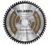 Диск пильный Hilberg Industrial Ламинат 185*30/20*60Т HL185