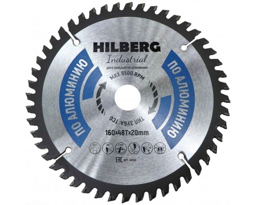 Диск пильный Hilberg Industrial Алюминий 160*20*48Т HA160
