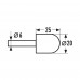 Шарошка абразивная конус, 25х20х6мм, (шт.)