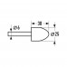 Шарошка абразивная конус, 25х25х6мм, (шт.)