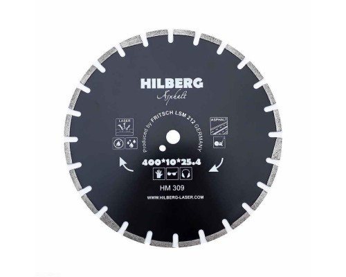 Диск алмазный отрезной 400*25,4 Hilberg Hard Materials Лазер асфальт HM309