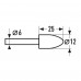 Шарошка абразивная конус, 25х14х6мм, (шт.)