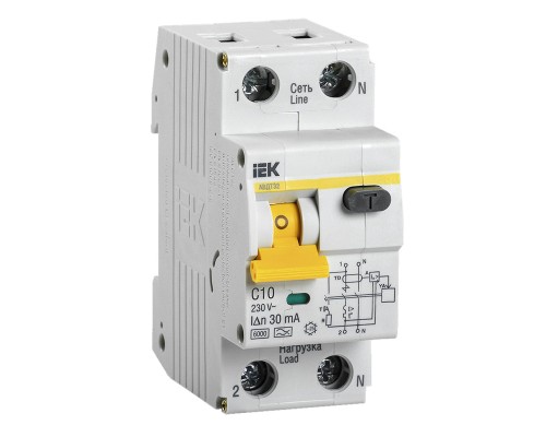 Автоматический выключатель дифференциального тока MAD22-5-010-C-30, АВДТ32 C10 , (шт.)