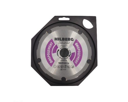 Диск пильный Hilberg Industrial Фиброцемент 190*5T*30 mm HC190