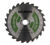 Диск пильный Hilberg Industrial Дерево тонкий рез 250*32/30*24Т HWT253