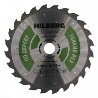Диск пильный Hilberg Industrial Дерево тонкий рез 250*32/30*24Т HWT253