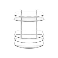 Полка для ванной овал 2 яруса гальваника цинк,цвет хром, (шт.)