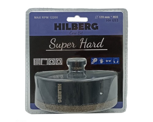 Коронка алмазная 120 мм Hilberg Super Hard M14 HH693