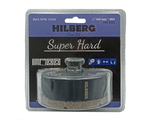 Коронка алмазная 100 мм Hilberg Super Hard M14 HH691
