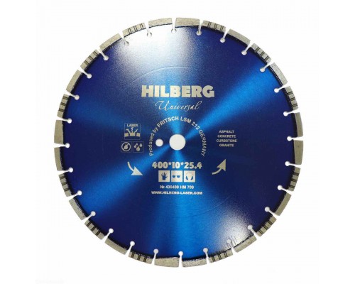 Диск алмазный отрезной 400*25,4 Hilberg Universal HM709