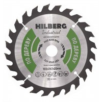 Диск пильный Hilberg Industrial Дерево 165*20*24Т HW165