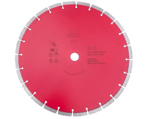 Алмазный диск Keos Econom (бетон) Ø350 мм DBE02.350