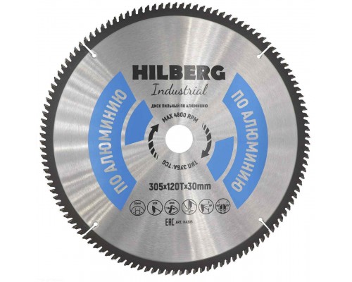 Диск пильный Hilberg Industrial Алюминий 305*30*120Т HA305