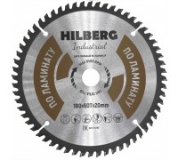 Диск пильный Hilberg Industrial Ламинат 180*20*60Т HL180